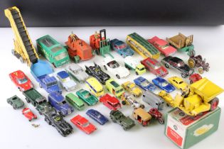 42 Mid 20th C onwards play worn diecast models to include Dinky, Corgi and Matchbox examples,
