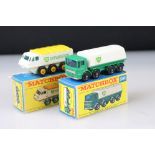 Two boxed Matchbox Series BP diecast models to include 32 Leyland Petrol Tanker and 61 Alvis