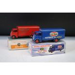 Two boxed Dinky Guy Van diecast models to include 514 with Slumberland decals and 918 Guy van with