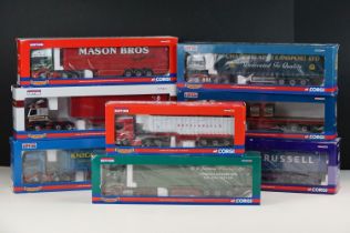 Eight boxed ltd edn 1/50 Corgi Hauliers Of Renown diecast models to include CC13507 R.F. Fielding (