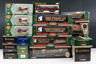 17 Boxed Corgi Classics diecast model trucks to include 6 x Guinness (55801 ltd edn, 22504 ltd