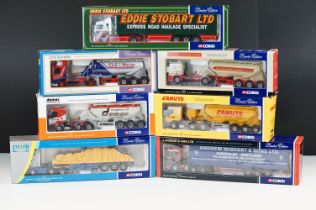 Seven boxed ltd edn 1/50 Corgi haulage diecast models to include CC12201 A.Wishart & Sons Ltd, 75702