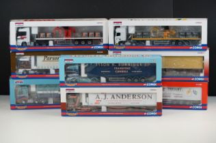 Eight boxed ltd edn 1/50 Corgi Hauliers Of Renown diecast models to include CC13804 A. Howe & Sons