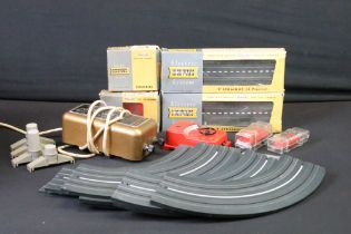 Collection of Playcraft Electric Highways System to include 2 x cased slot cars featuring Mercedes