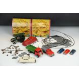 Eight mid 20th C play worn tinplate clockwork models to include 2 x Schuco (3041 Varianto-Limo &