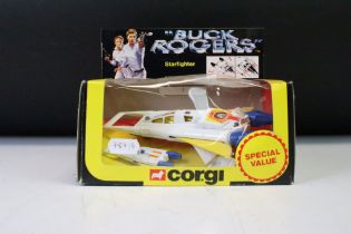 Boxed Corgi 1363 Buck Rogers Starfighter diecast model, complete, diecast ex, box vg with split