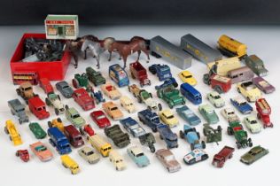 Collection of mid 20th C play worn diecast models mainly Matchbox Lesney 75 Series examples plus