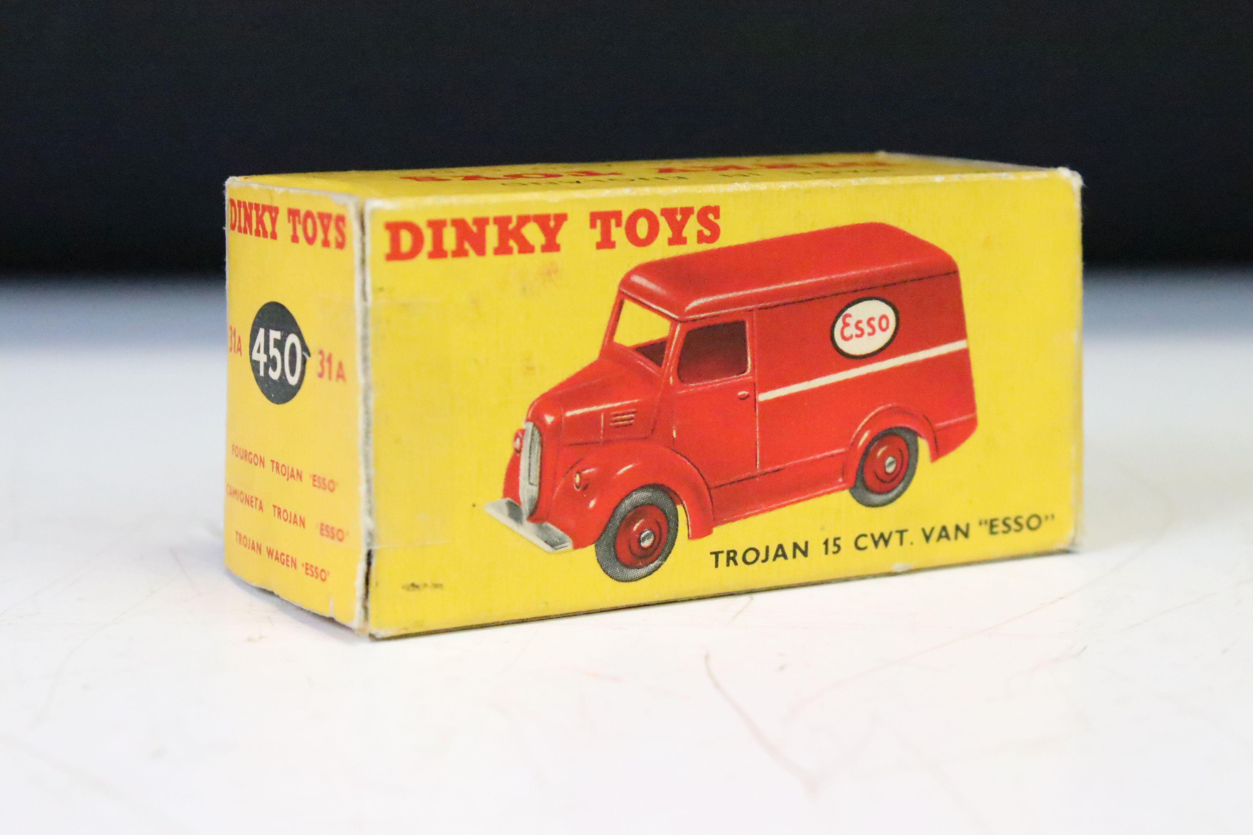Boxed Dinky 781 ESSO Petrol Pump Station (complete) and a boxed Dinky 450 Trojan 15 CWT ESSO Van, - Image 8 of 8