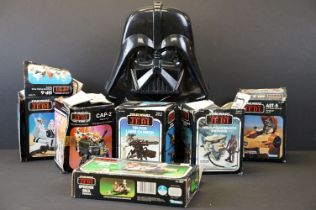 Star Wars - Six boxed original Star Wars Vehicle / Mini Rig sets to include Speeder Bike (complete
