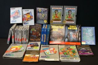 Retro Gaming - Around 50 boxed games cartridges for Atari games consoles, to include 18 x Atari (