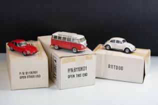 Three boxed Franklin Mint 1/24 diecast models to include 1962 Volkswagen Microbus, The 1967