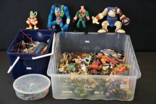Collection of 1980s onwards action figures with a large quantity of various accessories to include