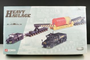 Boxed Corgi Heavy Haulage 18003 Wynns (GEC) ltd edn diecast model set, comprising Scammell