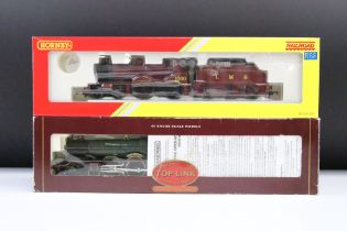 Two boxed Hornby OO gauge locomotives to include R3063 LMS Compound 4-4-0 and Top Link King George I