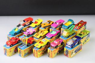 17 boxed Matchbox Superfast diecast models to include 48 Pi-Eyed Piper, 74 Toe Joe, 31 Volks-Dragon,