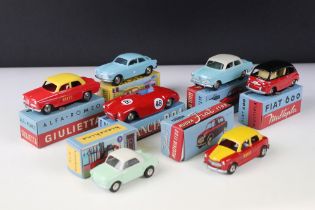 Seven boxed contemporary Mercury (Italy) diecast models to include 2 x 17 Alfa Romeo Giulietta (