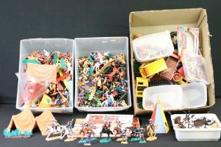 Large collection of Timpo Toys plastic figures, mainly Wild West & Mexican examples, to include