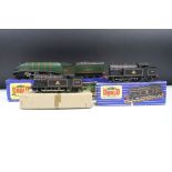 Three boxed Hornby Dublo locomotives to include 3211 Mallard locomotive and tender, EDL17 0-6-2 Tank