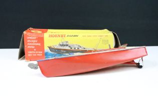 Boxed Hornby Speed Boat Model 5 - R.A.F. Range Safety Launch '1640', clockwork (some detached