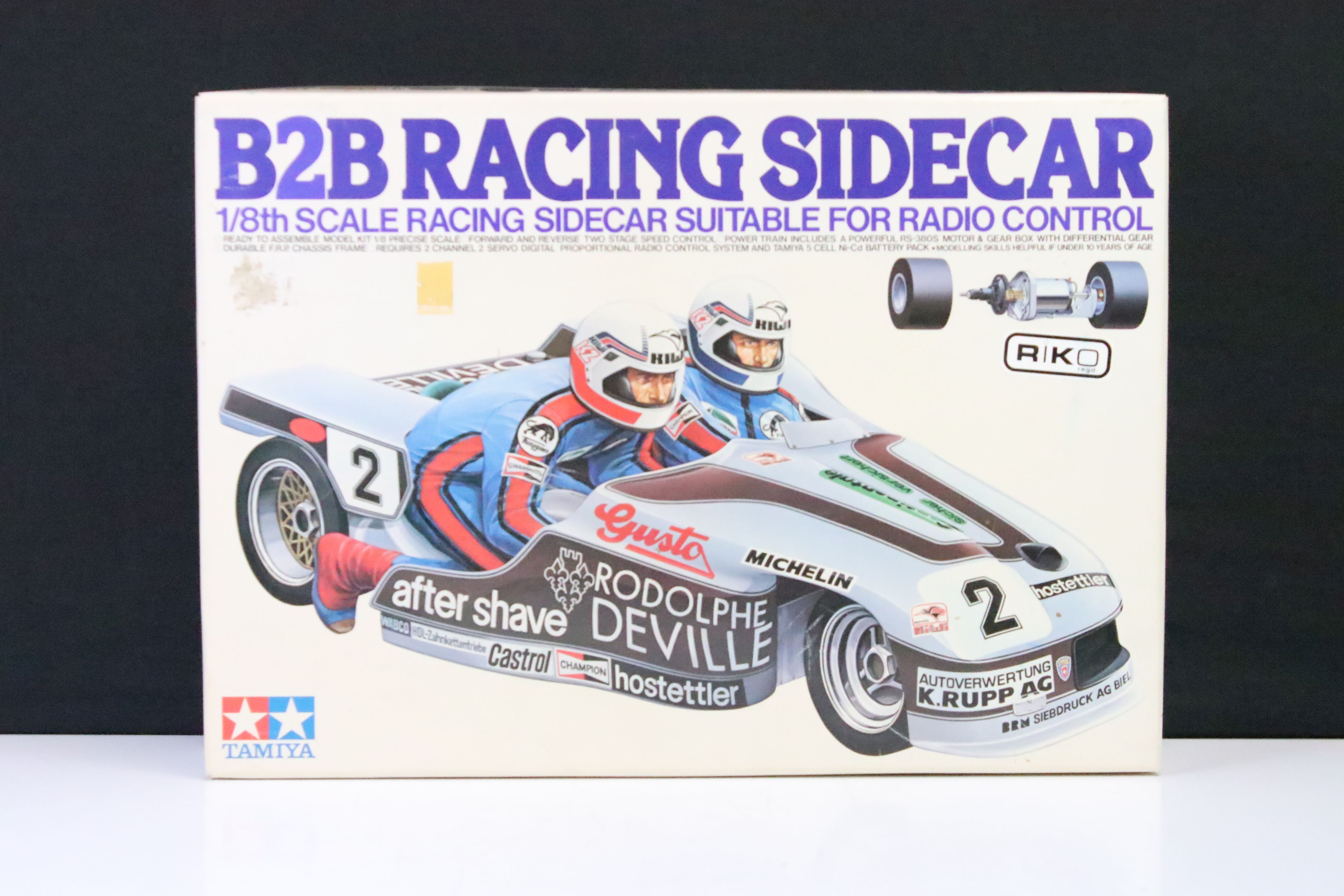 Boxed Tamiya 1/8 No RA0817 B2B Racing Sidecar Radio Control Car (built, with various accessories and - Image 2 of 7