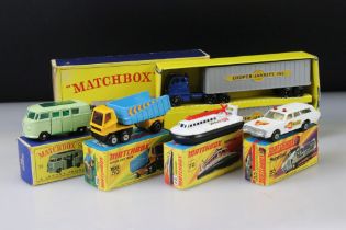Boxed Matchbox Series Major Pack M9 Inter-State Double Freighter diecast model set, plus 4 x boxed