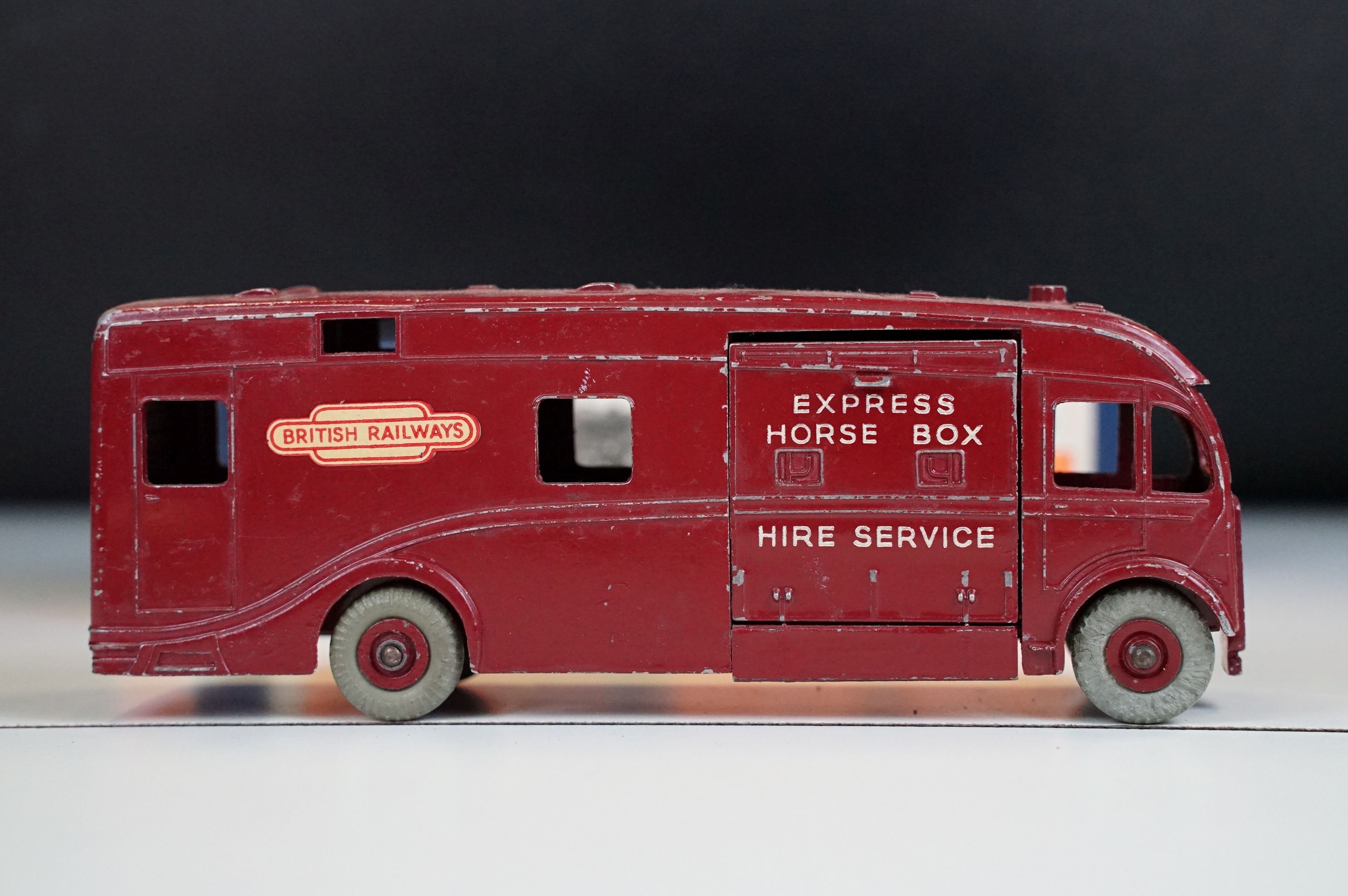 10 Mid 20th C play worn diecast models to include a boxed Dinky 581 Horse Box, Corgi Marlin - Image 12 of 16