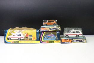 Four boxed / cased diecast models to include 2 x Dinky (178 Mini Clubman & 254 Police Range
