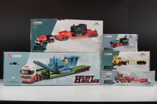 Five boxed ltd edn Corgi Classics Heavy Haulage 1/50 diecast models to include CC12002 Cadzow