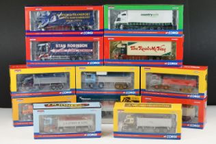 12 boxed ltd edn 1/50 Corgi haulage diecast models to include, CC13509 J W Morrison, CC13607 J C