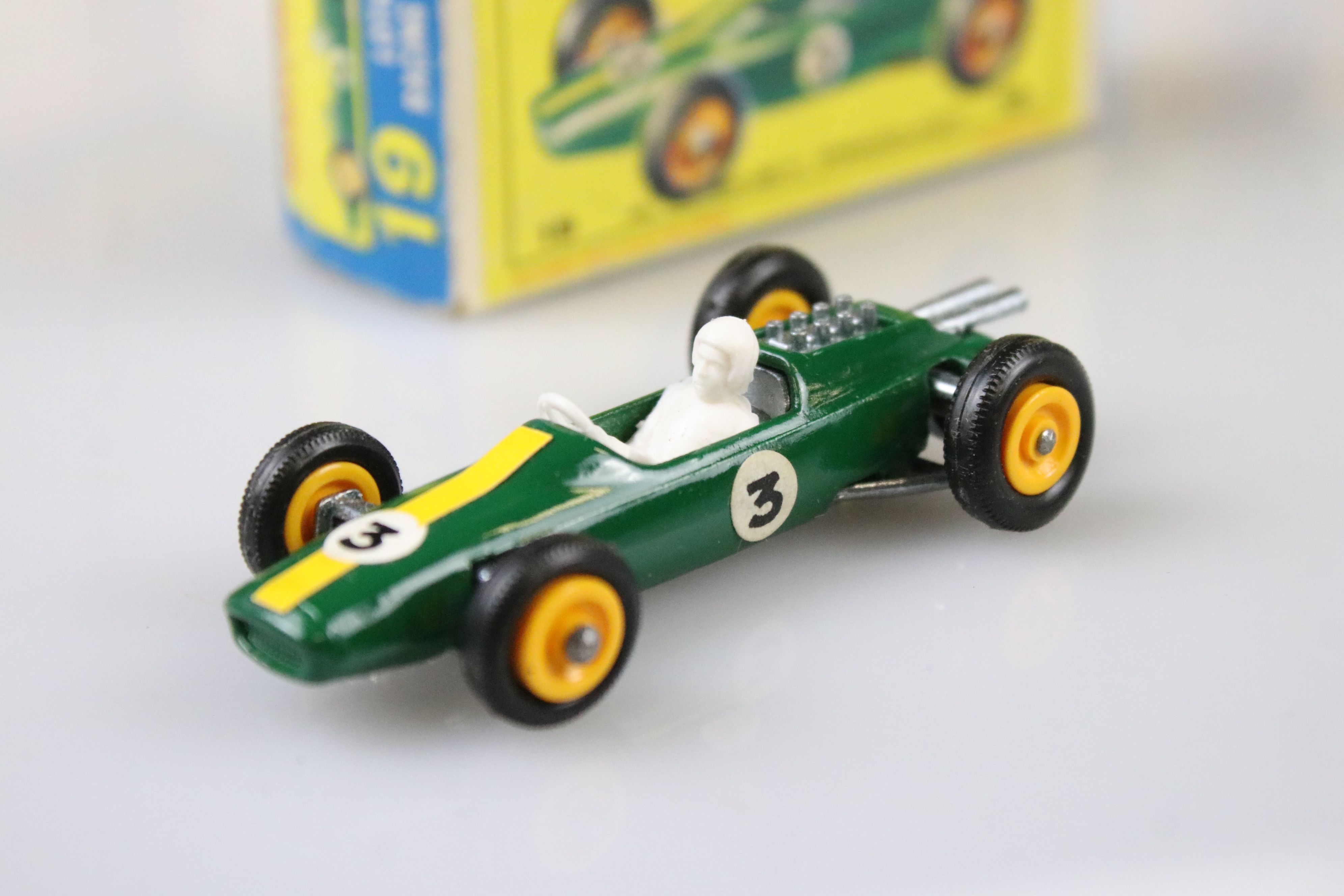 Nine boxed Matchbox 75 Series diecast models to include 18 Field Car, 19 Lotus Racing Car, 66 - Image 8 of 29