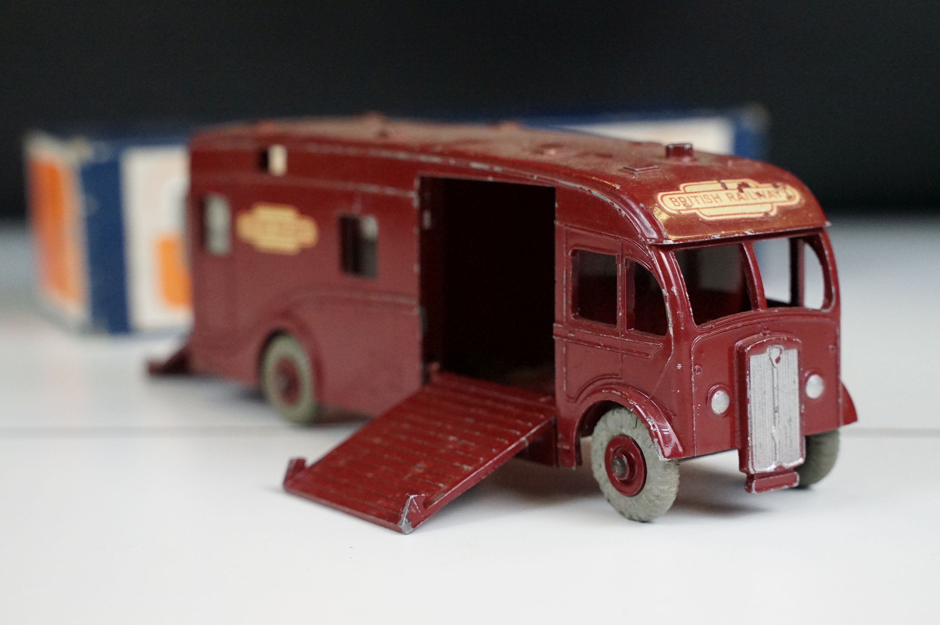 10 Mid 20th C play worn diecast models to include a boxed Dinky 581 Horse Box, Corgi Marlin - Image 11 of 16