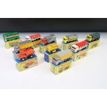 10 Boxed Matchbox 75 Series diecast models to include 51 8 Wheel Tipper, 2 x 47 DAF Tipper Container