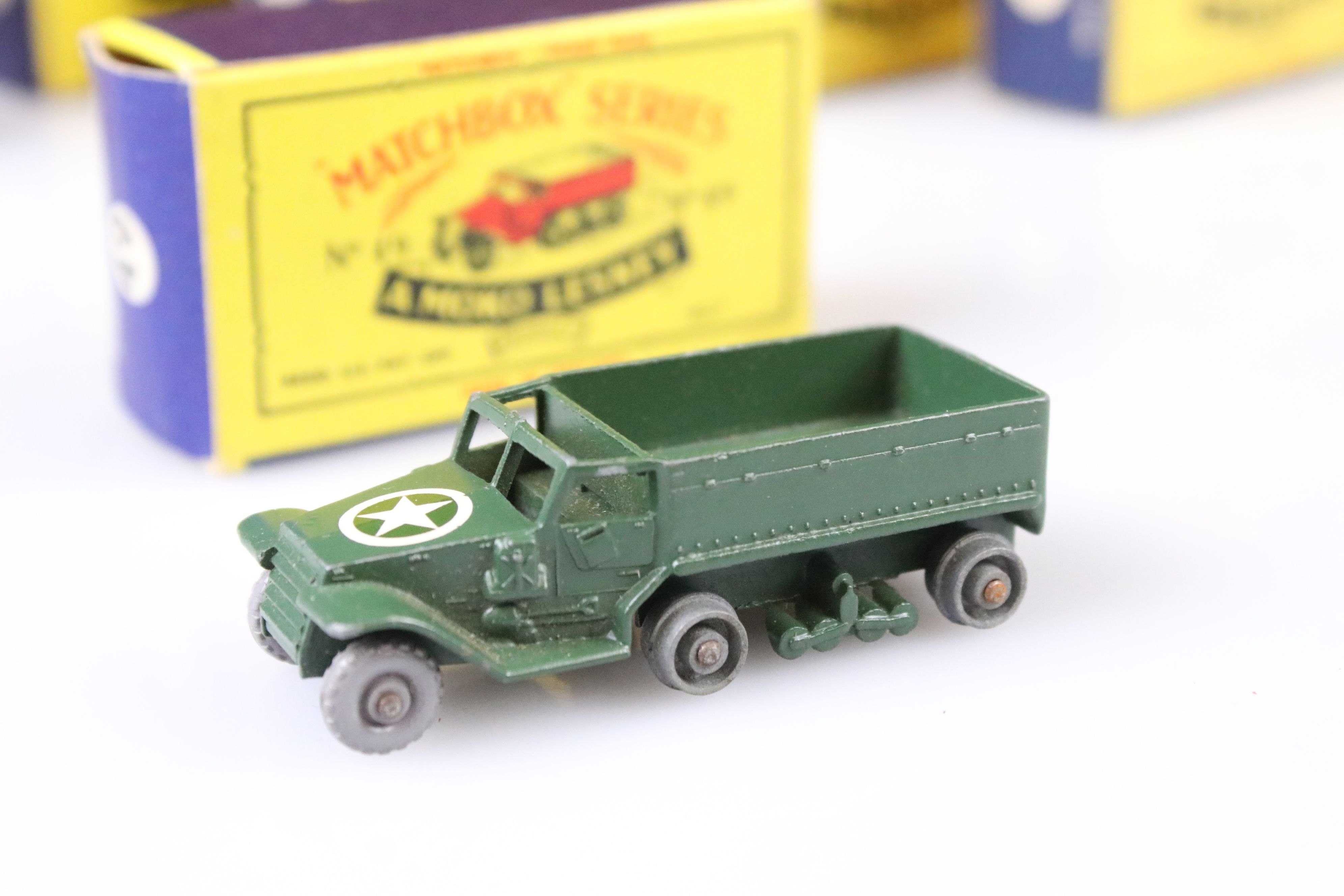 10 Boxed Matchbox Lesney 75 Series diecast models to include 1 Diesel Road Roller, 49 Army Half - Image 9 of 26