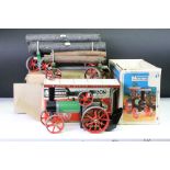 Steam Engine - Boxed Mamod Steam Tractor (worn, box tatty), Mamod boxed open wagon OW.1 (cart