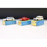 Three boxed Matchbox Series emergency service diecast models to include 3 Mercedes Benz Binz