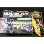 Collection of Scalextric sets to include Euro Champions, World Rallye and Le Mans 24 Hour,