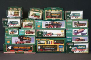 Collection of 16 boxed Corgi Classics Eddie Stobart diecast models to include 59504, 13601, 30202,
