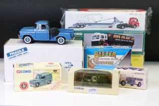 Eight boxed diecast models to include Danbury Mint 1958 Chevrolet Apache Pickup Truck, CIJ