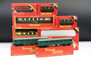 10 Boxed Hornby OO gauge items of rolling stock to include R223 Pullman 1st Class Parlour Car,