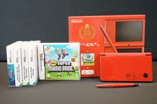 Boxed ltd edn Nintendo DS XL Super Mario Bros 25th Anniversary Console, complete and excellent