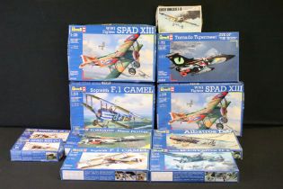 11 Boxed & unbuilt Revell plastic aircraft model kits, 1:28 to 1:72 scale, to include 04660 Black