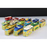 14 Boxed Matchbox Lesney Superfast diecast models to include 45 Ford Group 6, 55 Police Car, 62