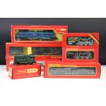 Seven boxed Hornby / Triang OO gauge locomotives to include R350 A4 Loco Mallard, R351 Co Co Class