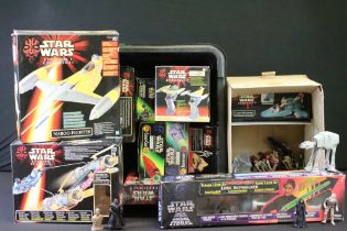 Star Wars - Nine boxed Hasbro Star Wars vehicles to include 3 x Kenner / The Kenner Collection (
