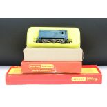 Three boxed Triang / Hornby OO gauge locomotives to include R051 GWR 0-6-0 PT, R152 0-6-0 Diesel