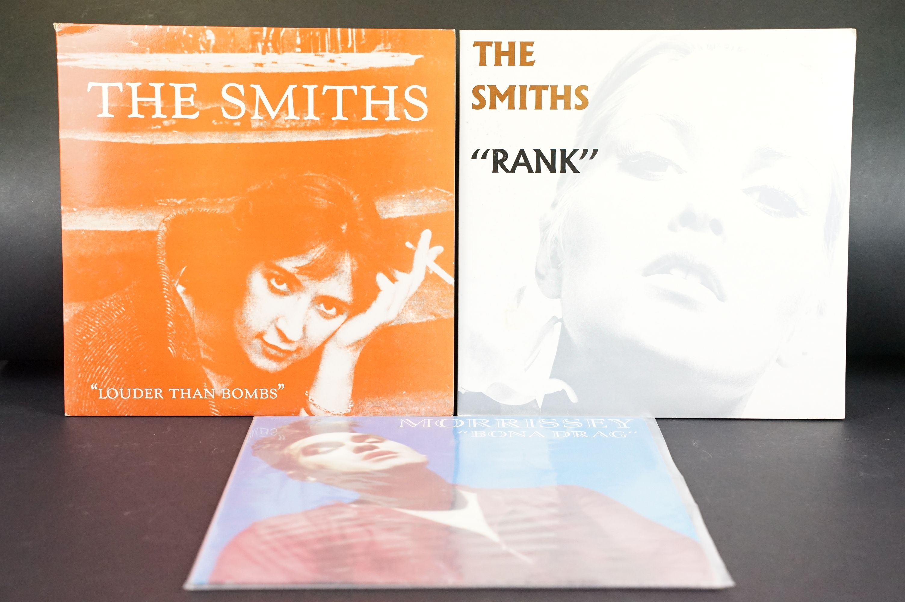 Vinyl - 3 The Smiths / Morrissey LPs to include Rank (Rough 126), Louder Than Bombs (Rough 255),