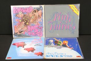 Vinyl - 4 Pink Fairies and related albums to include: Never Never Land, Kings Of Oblivion,