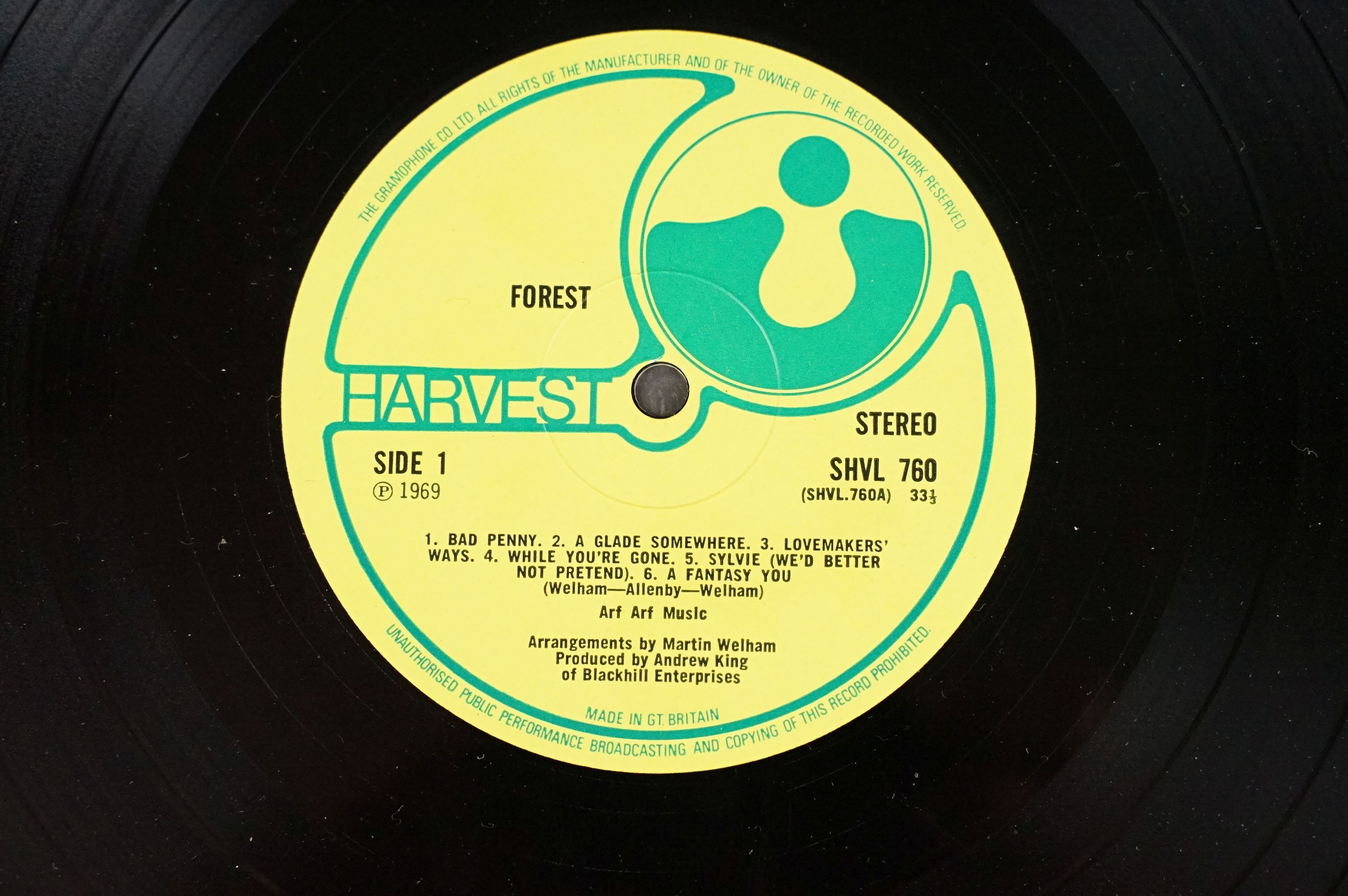 Vinyl - Forest self titled LP on Harvest Records SHVL 760. Original UK 1st pressing, no EMI on - Image 4 of 7
