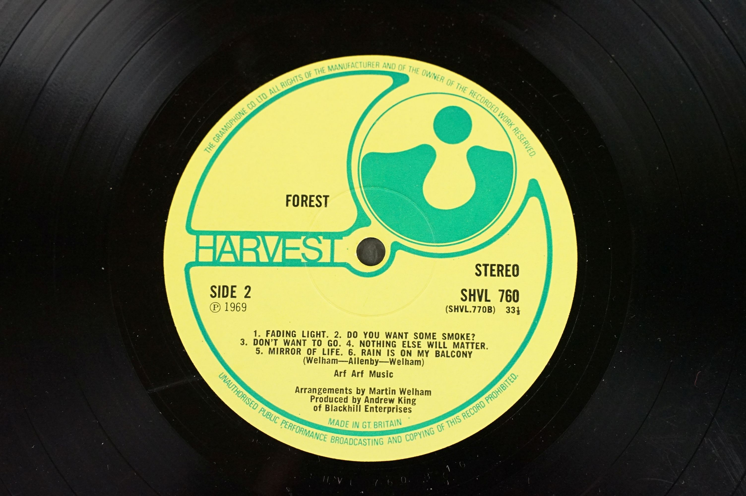 Vinyl - Forest self titled LP on Harvest Records SHVL 760. Original UK 1st pressing, no EMI on - Image 5 of 7