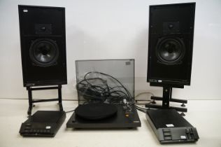 Audio Equipment - Rega Planar 3 turntable, along with a set of ARC 101 speakers with stands, an Nyte